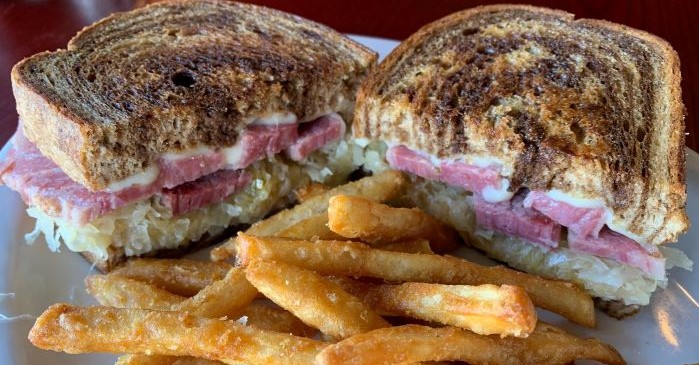 Rueben sandwich with French fries